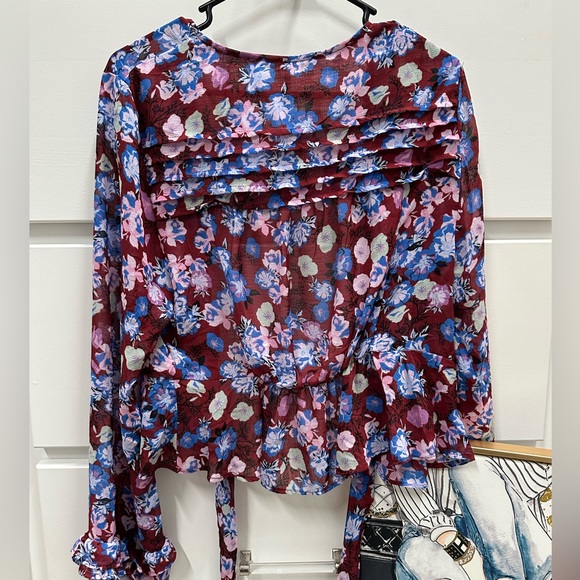 FREE PEOPLE MAYBEL RUFFLE TOP NWT - Picture 7 of 14